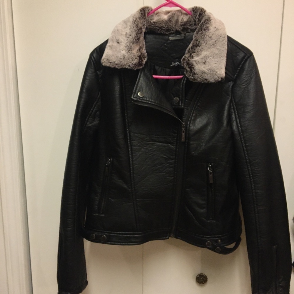Faux leather jacket